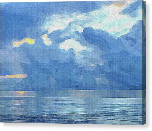 Rain Clouds over the Sea - Classic Canvas Print