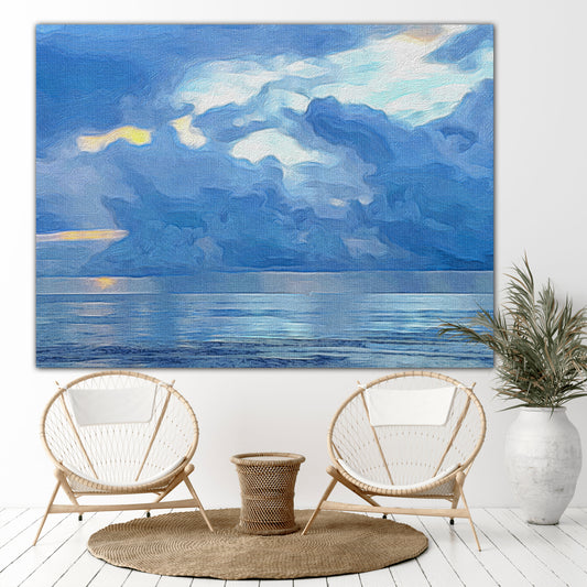 Rain Clouds over the Sea - Classic Canvas Print