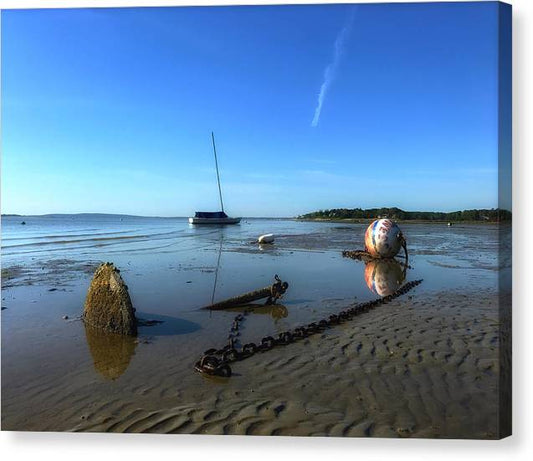 Resting in the Still of the Morning Duxbury Harbor - Canvas Print