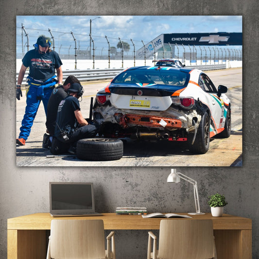 results of a crash Canvas print