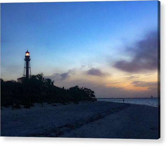 sanibel lighthouse acrylic print by jacqueline mb designs
