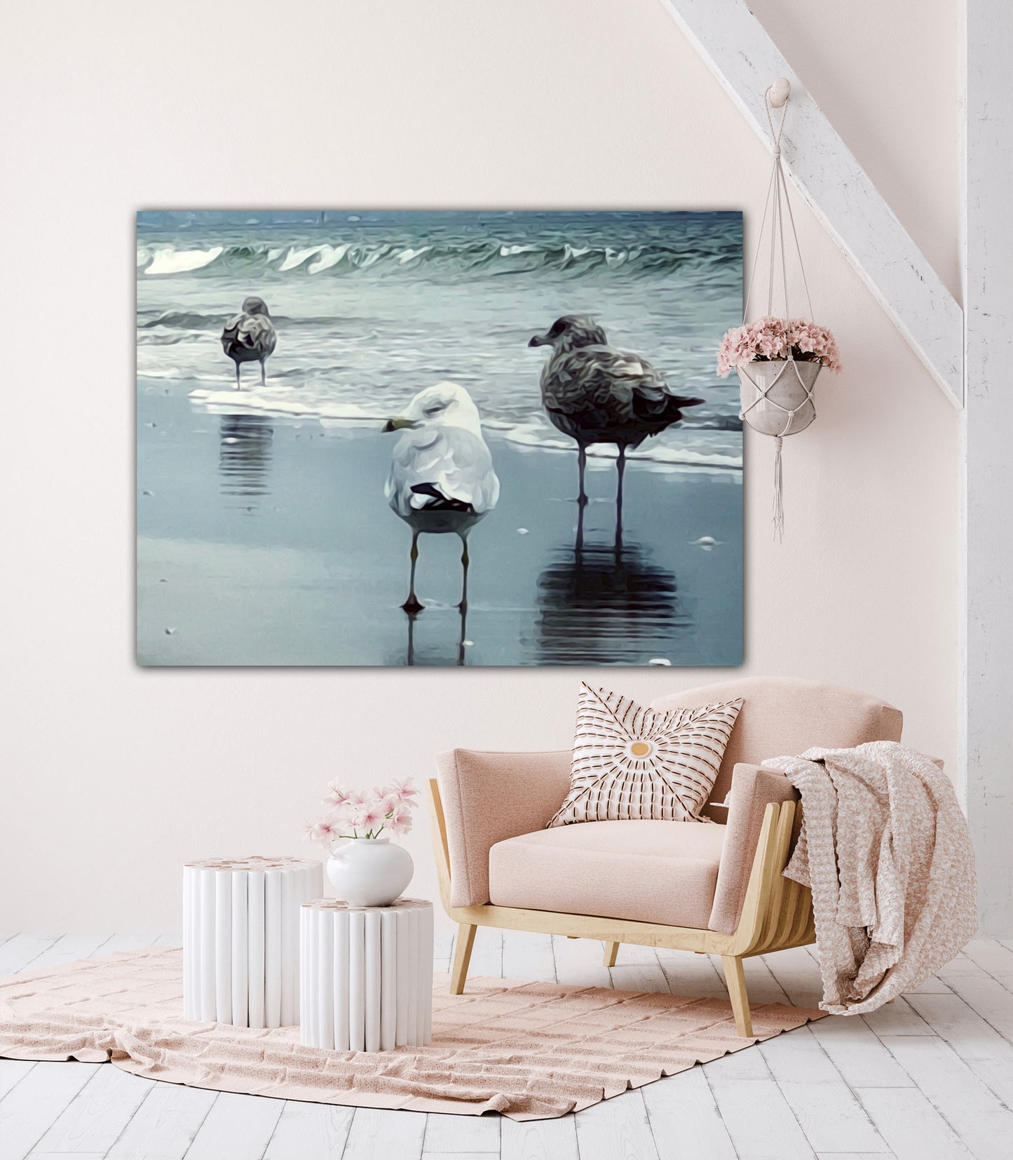 Sleeping in the Wind on The Shoreline - Classic Canvas Print