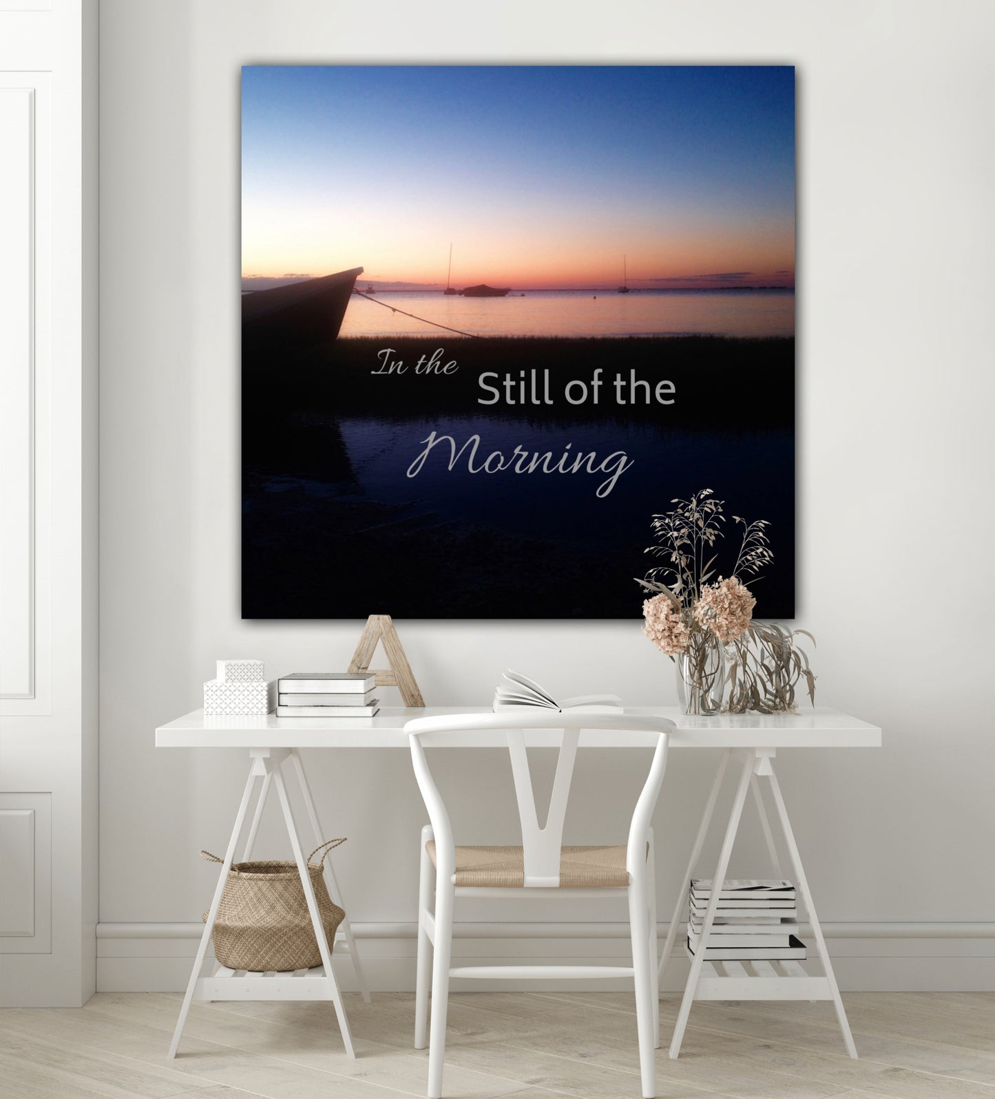 In the Still of the Morning quote - Classic Canvas Print