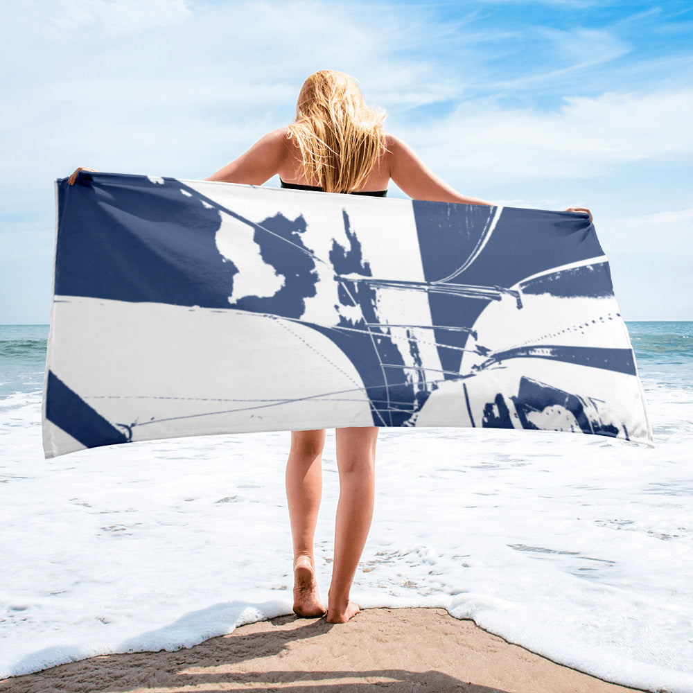 Sailing in Blue - Beach Towel