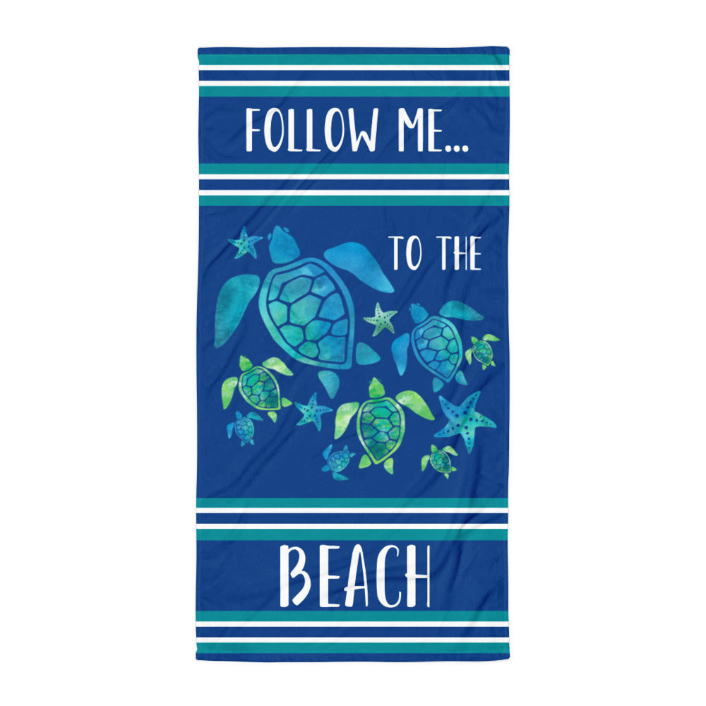 Follow Me Turtles - Beach Towel