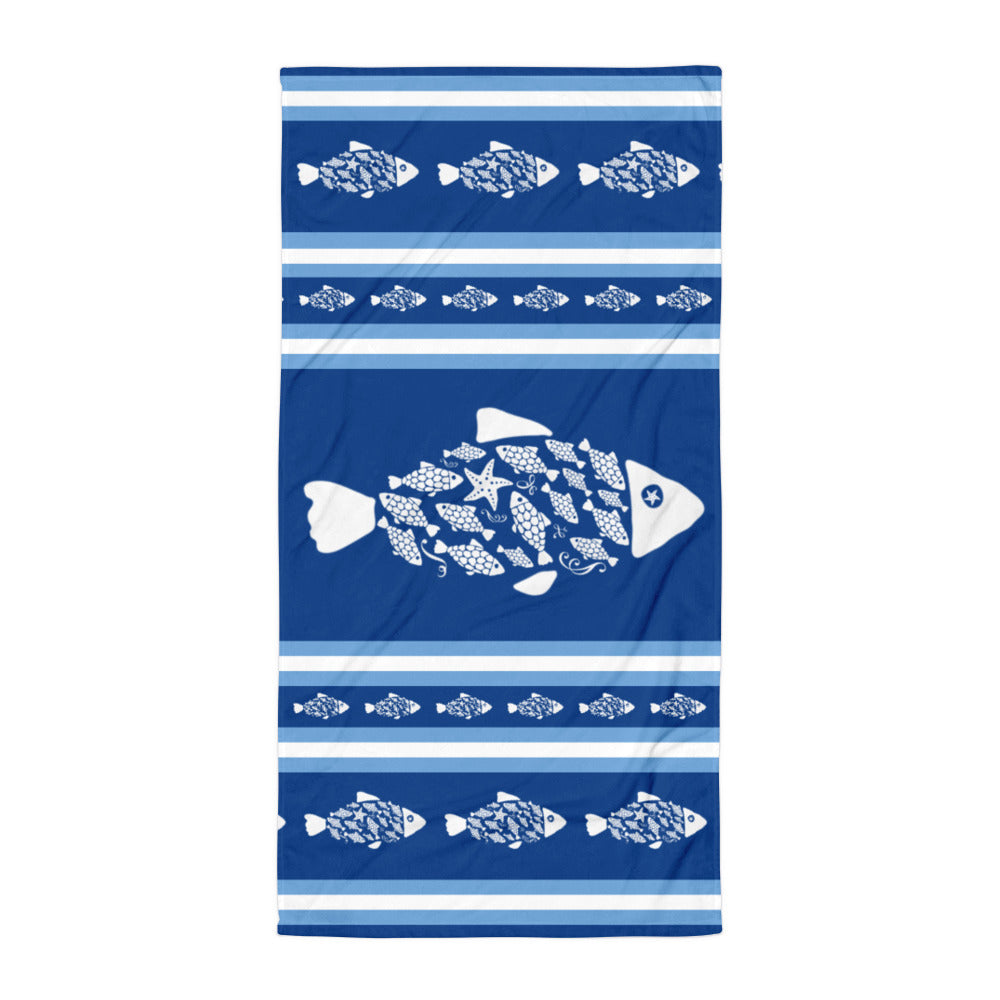 Fishy & Stripes - Beach Towel