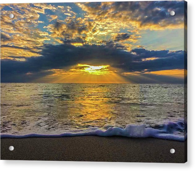 Sun Shining Through the Clouds - Classic Acrylic Print