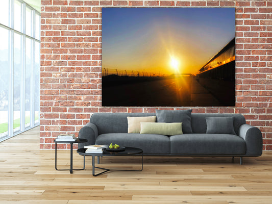 Sunrise over Pit Lane Sebring - Classic Acrylic Print