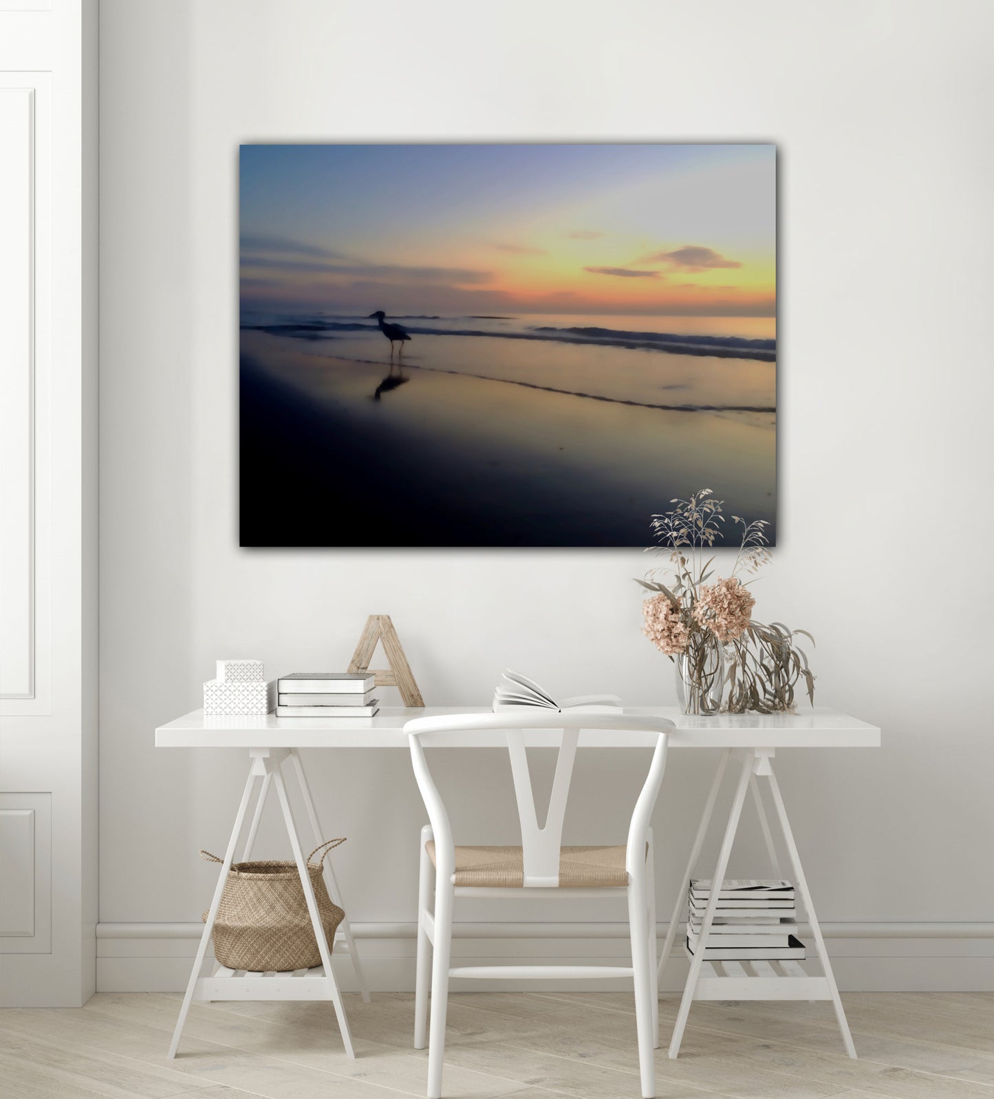 Sunrise & Mr Egret  - Classic Canvas Print