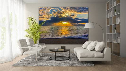 Sun Shining Through the Clouds - Classic Acrylic Print