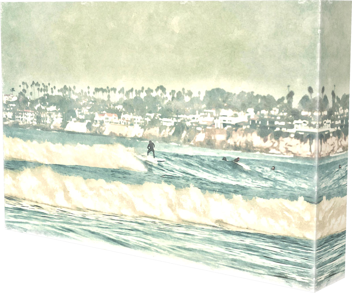 Surfing the Waves Mission Beach - Classic Canvas Print