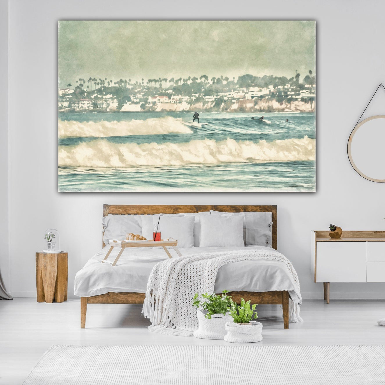 surfing the waves mission beach CA bedroom decor by Jacqueline mb designs