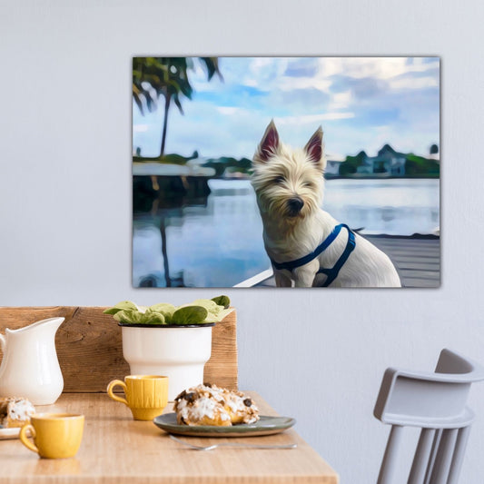 Westie Guarding the Dock - Classic Acrylic Print