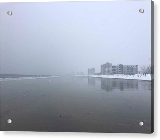 Winter Walk on Beach 2019 - Classic Acrylic Print