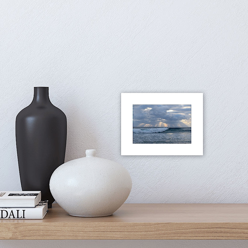 5x7 matted clouds waves rays print by jacqueline mb designs 