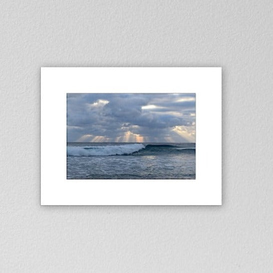 5x7 matted clouds waves rays print by jacqueline mb designs on wall 