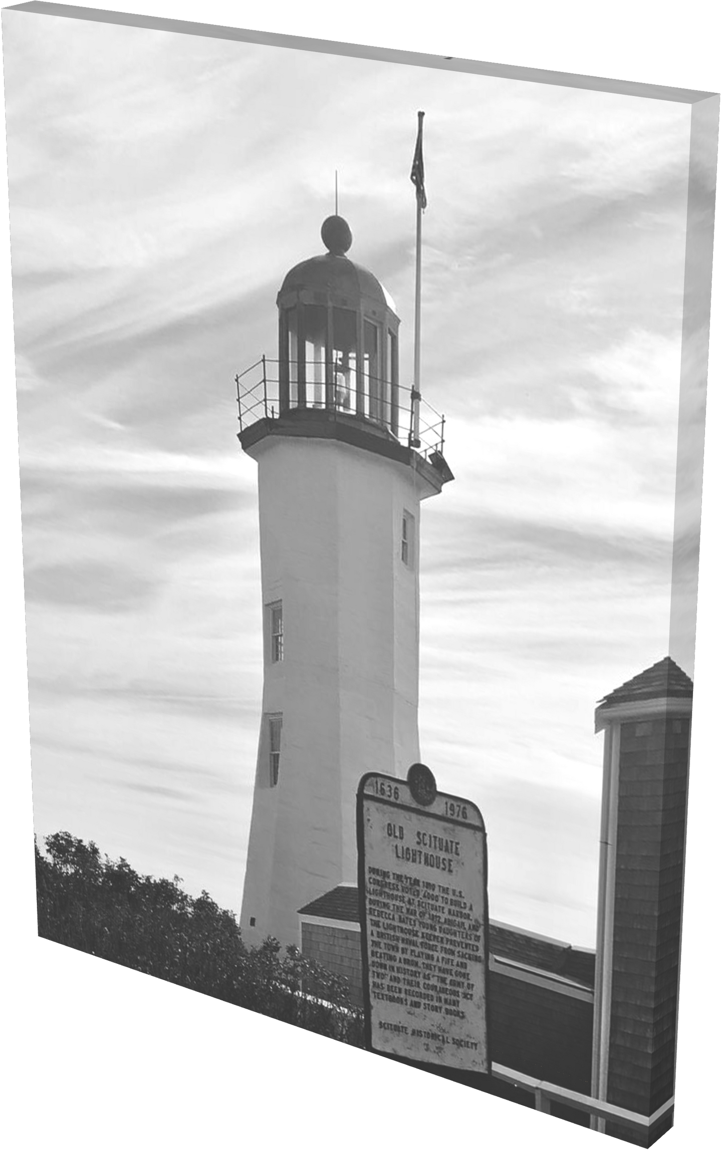 scituate lighthouse Canvas Right view by jacqueline mb designs 