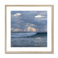 12 x 12 matted and framed natural - clouds waves rays print by jacqueline mb designs 
