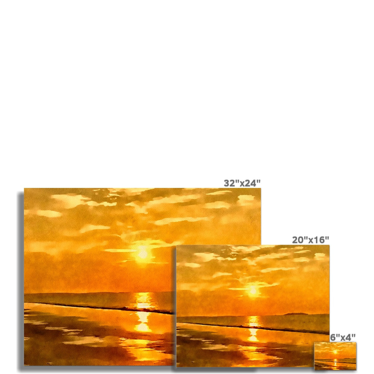 Burst of orange sunrise boston  Hahnemühle Photo Rag Print