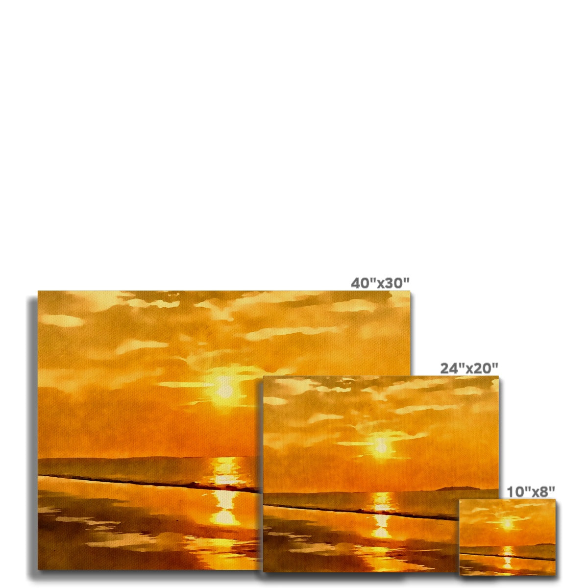 Burst of orange sunrise boston  Canvas