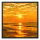 Burst of orange sunrise boston  Framed Canvas