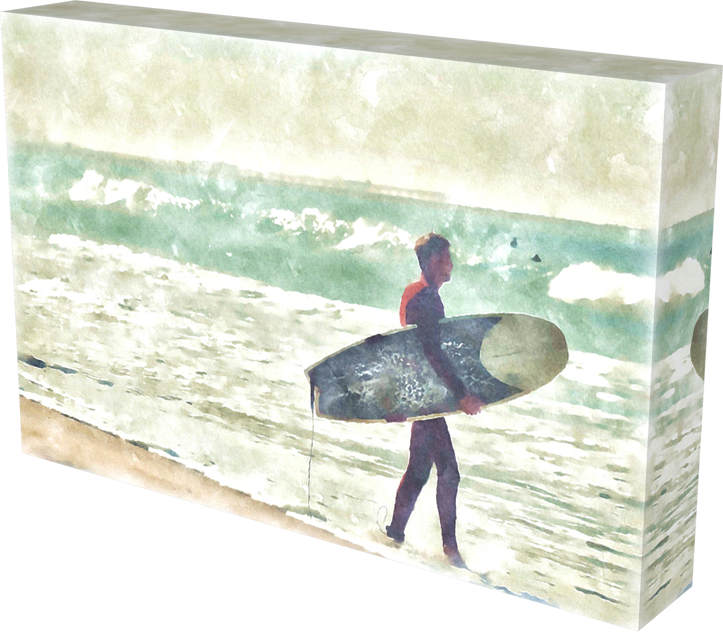 Heading out to Surf Mission Beach  - Canvas Print
