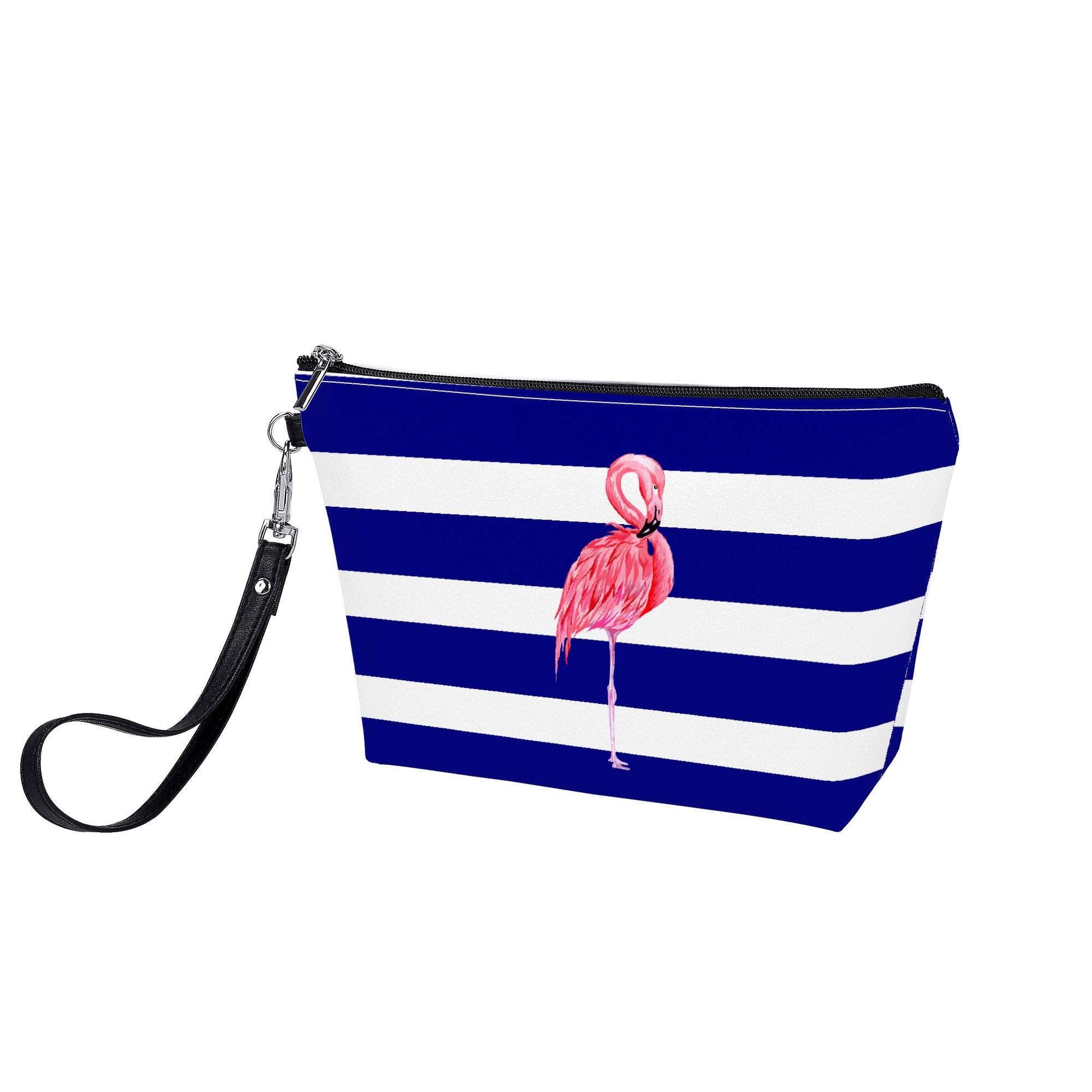 Blue White Flamingo Dingy Bag
