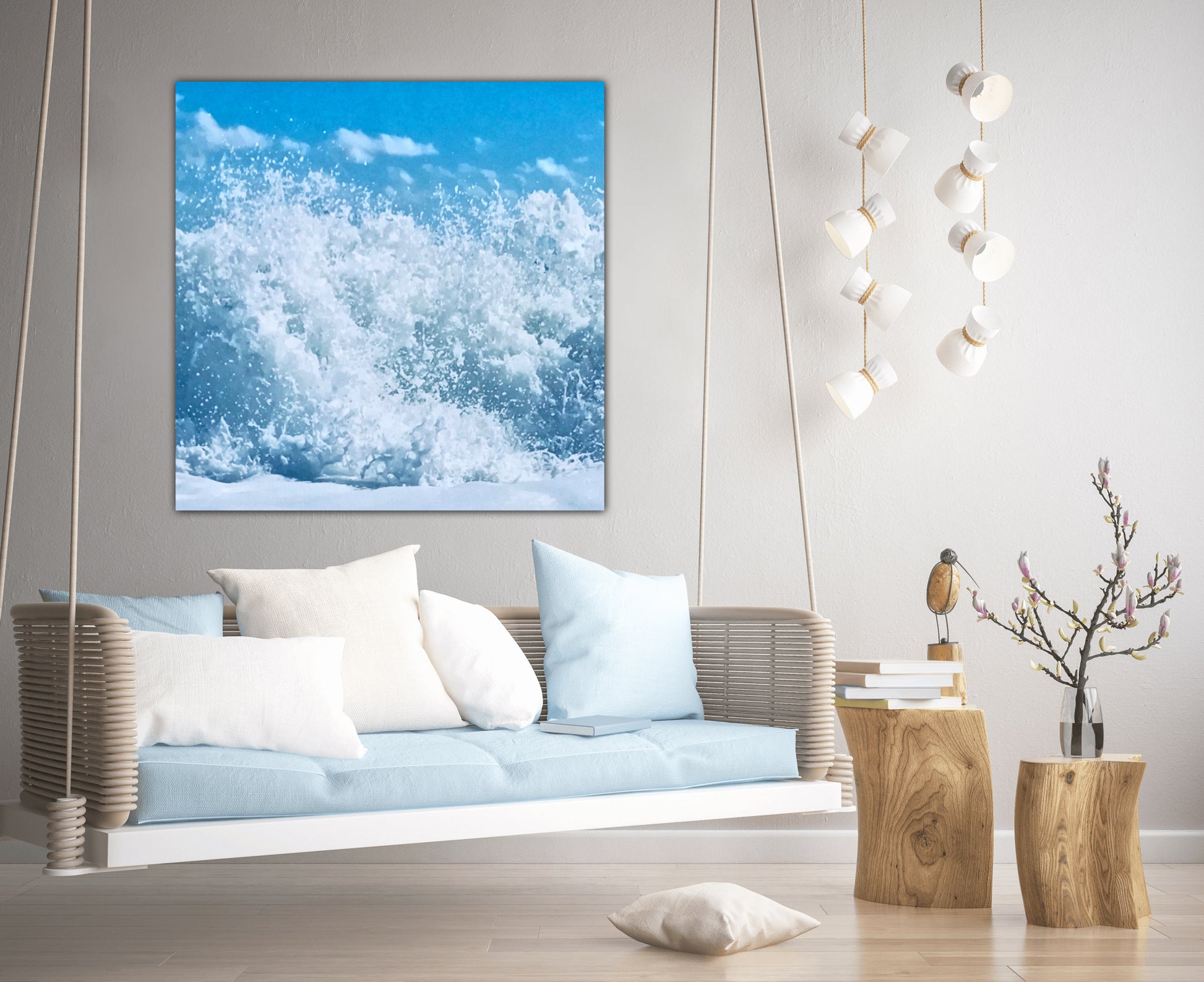 Sea bubbles canvas home decor jacqueline mb designs 