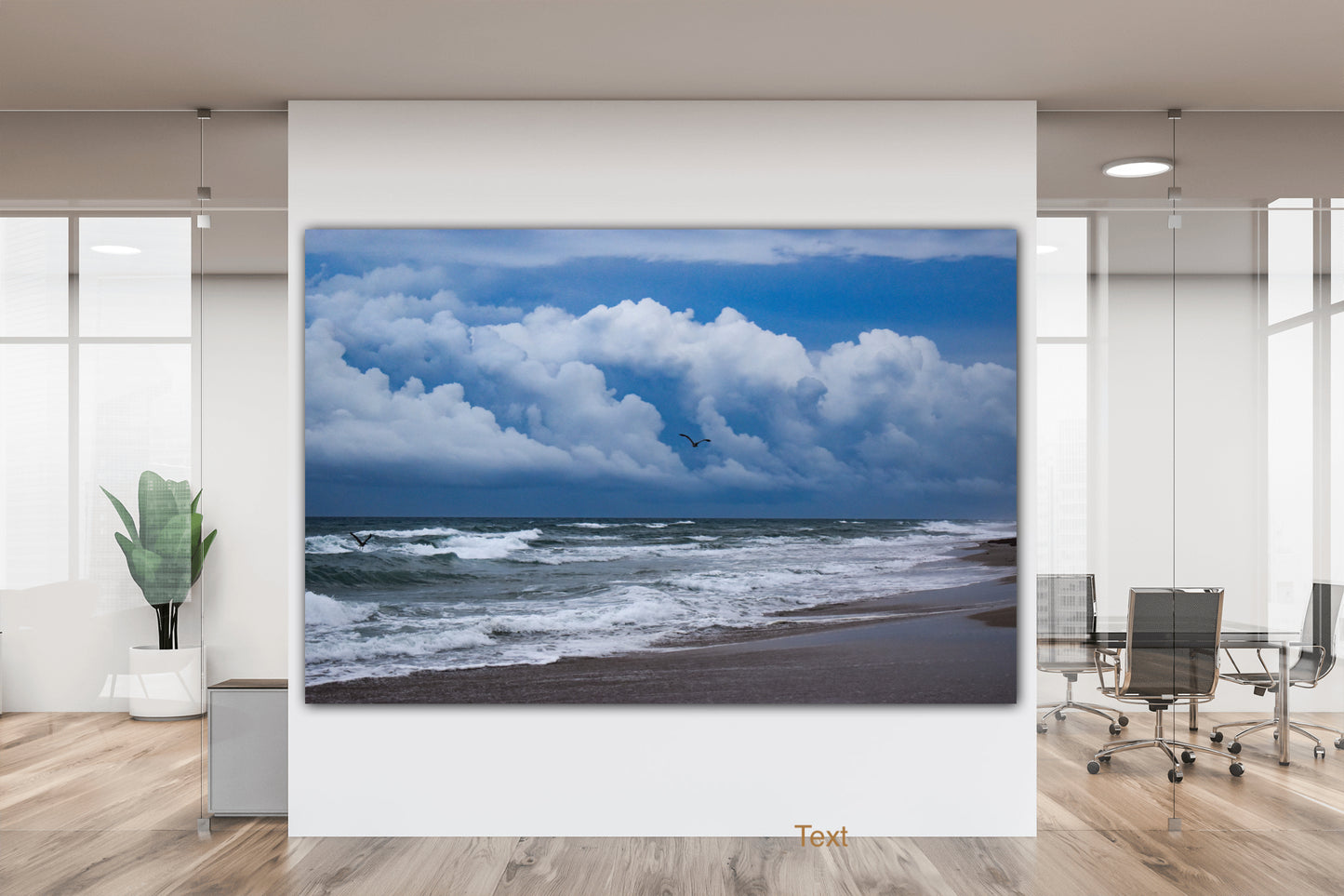 Surrounded by Clouds and Waves  - Classic Metal Print