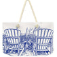Adirondack Chairs with a View Painted Dk Blue  - Weekender Tote Bag