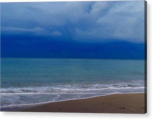blues of the ocean acrylic print by jacqueline mb designs 