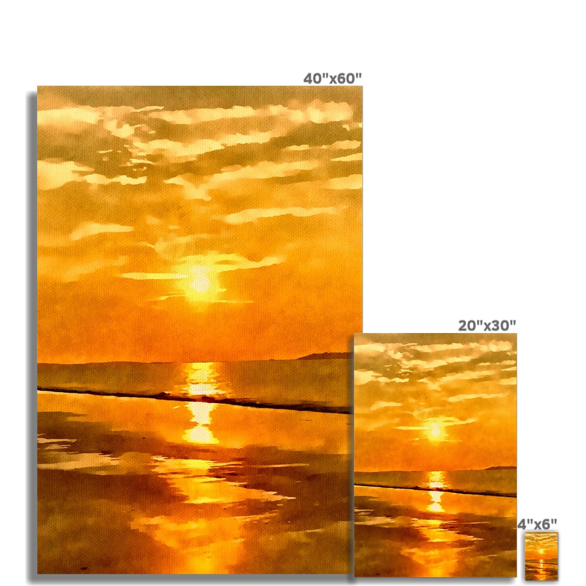 Burst of orange sunrise boston  Hahnemühle German Etching Print