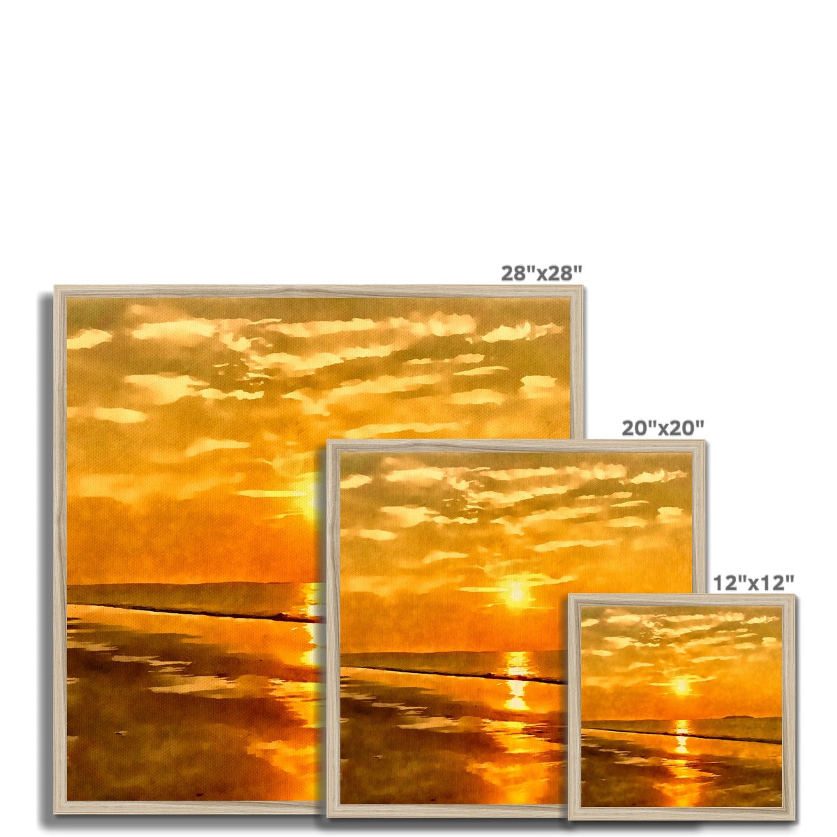 Burst of orange sunrise boston  Framed Print