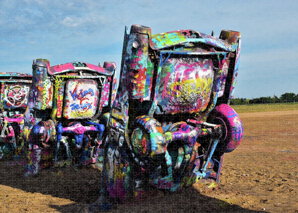 Cadillac ranch standing tall  - Puzzle