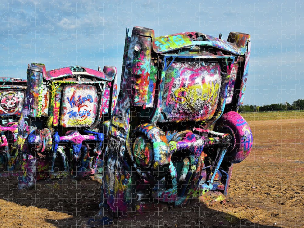 Cadillac ranch standing tall  - Puzzle