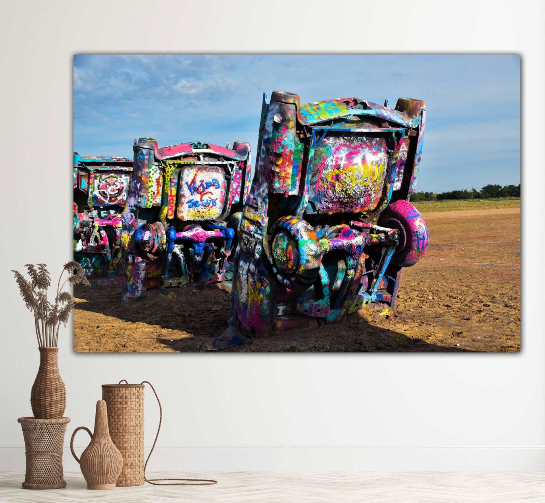 cadillac ranch acrylic print by Jacqueline mb designs wall art 