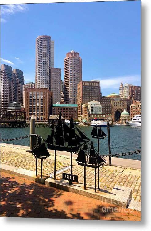 city view of boston metal print by jacqueline mb designs 