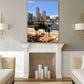 city view of Boston Harbor canvas print home decor by jacqueline mb designs 