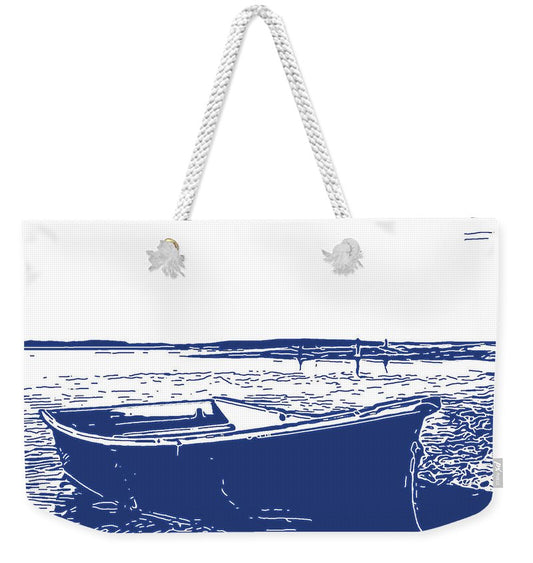 Classic Wooden Row Boat Blue  - Weekender Tote Bag