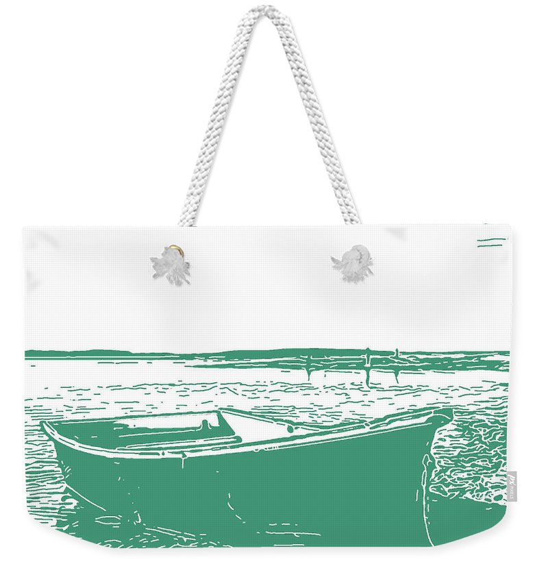 Classic Wooden Row Boat Teal  - Weekender Tote Bag