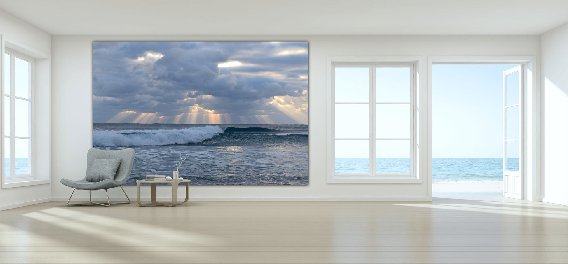 clouds rays waves 2 art print home  decor by jacqueline mb designs 