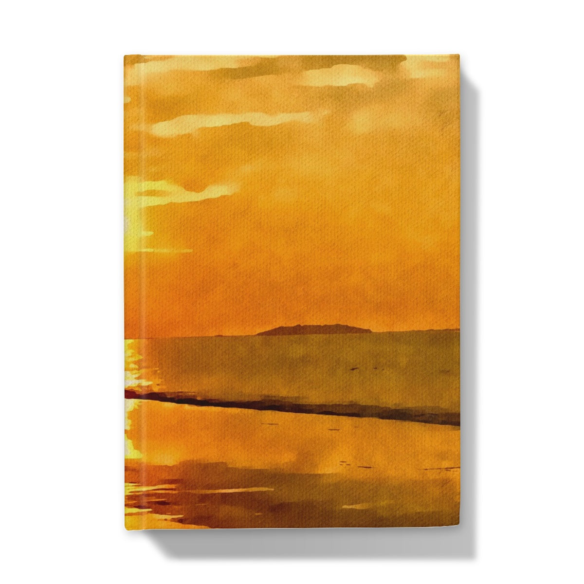 Burst of orange sunrise boston  Hardback Journal