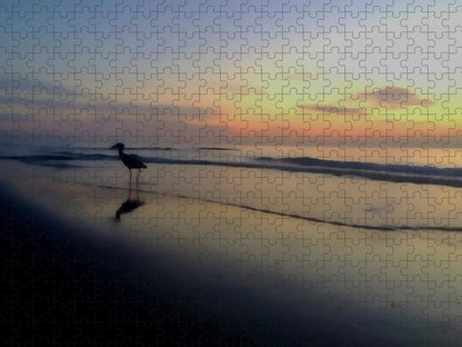 Sunrise & Mr Egret  - Puzzle