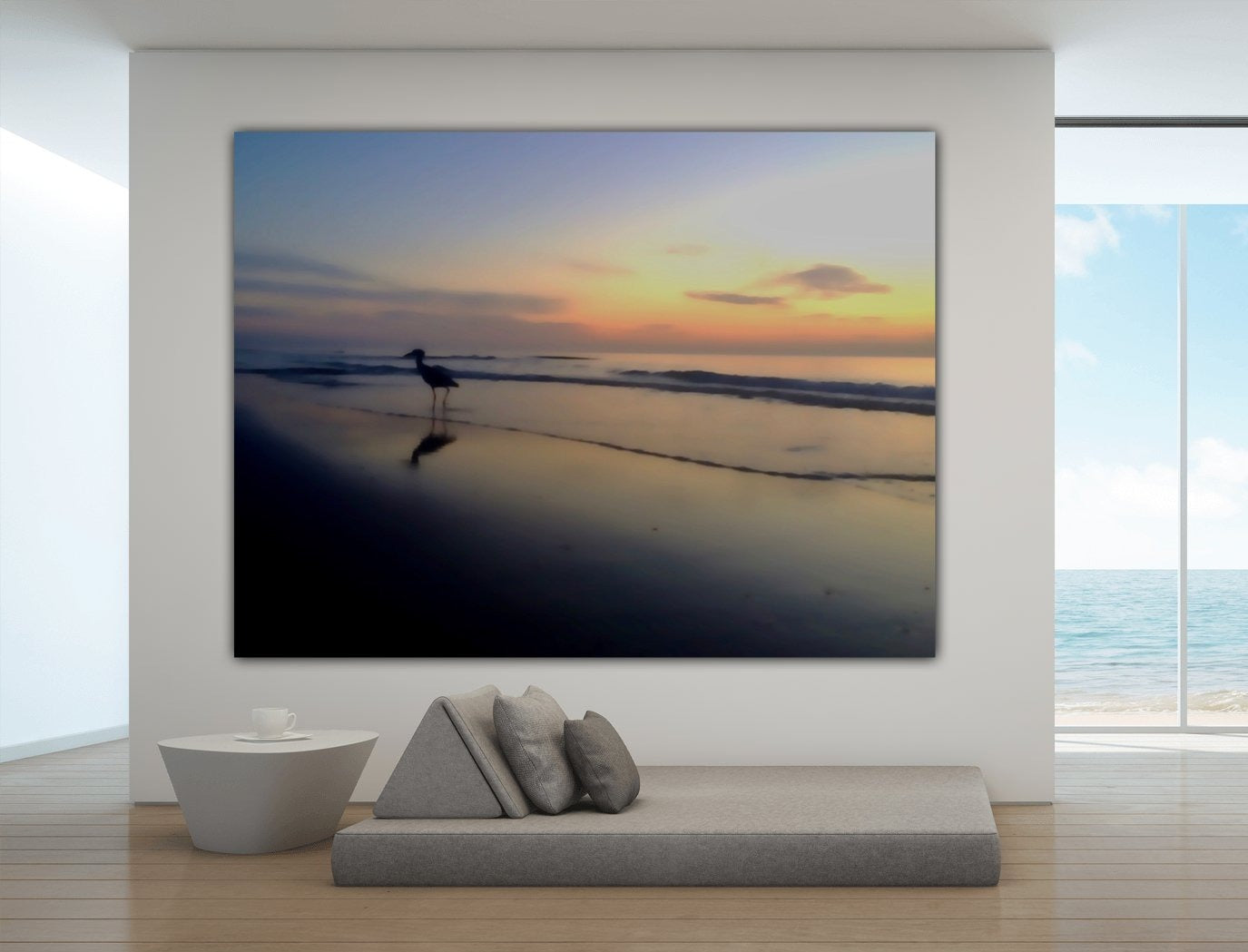 Sunrise & Mr Egret  - Classic Canvas Print