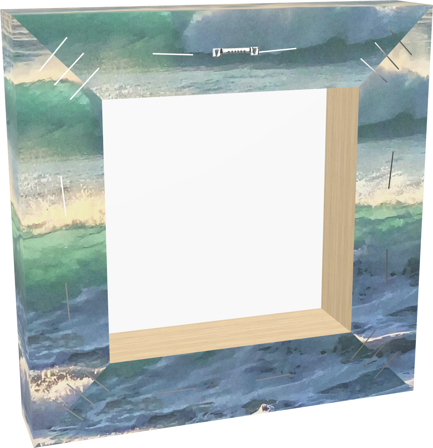 emerald fog canvas wood frame by Jacqueline mb designs 