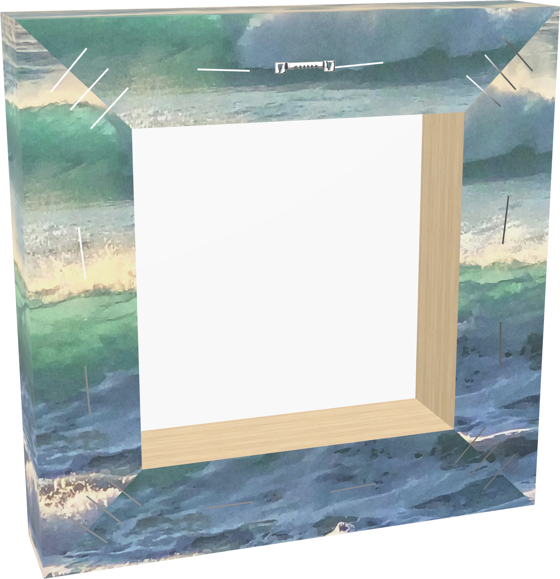 emerald fog canvas wood frame by Jacqueline mb designs 