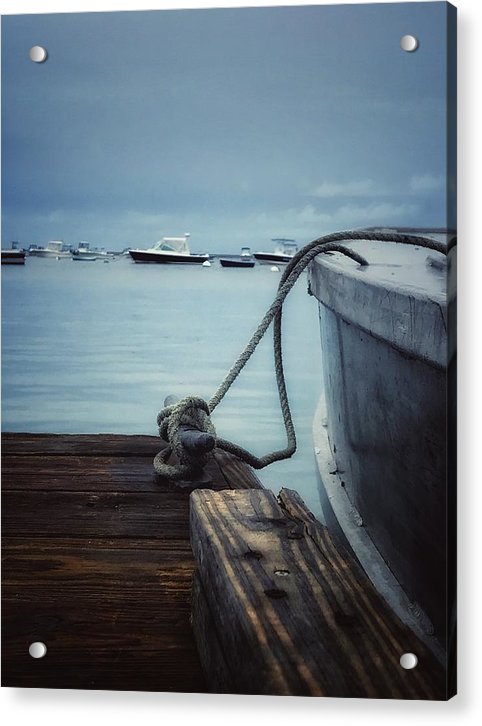 end of a season acrylic print with posts by jacqueline mb designs 