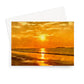 Burst of orange sunrise boston  Greeting Card