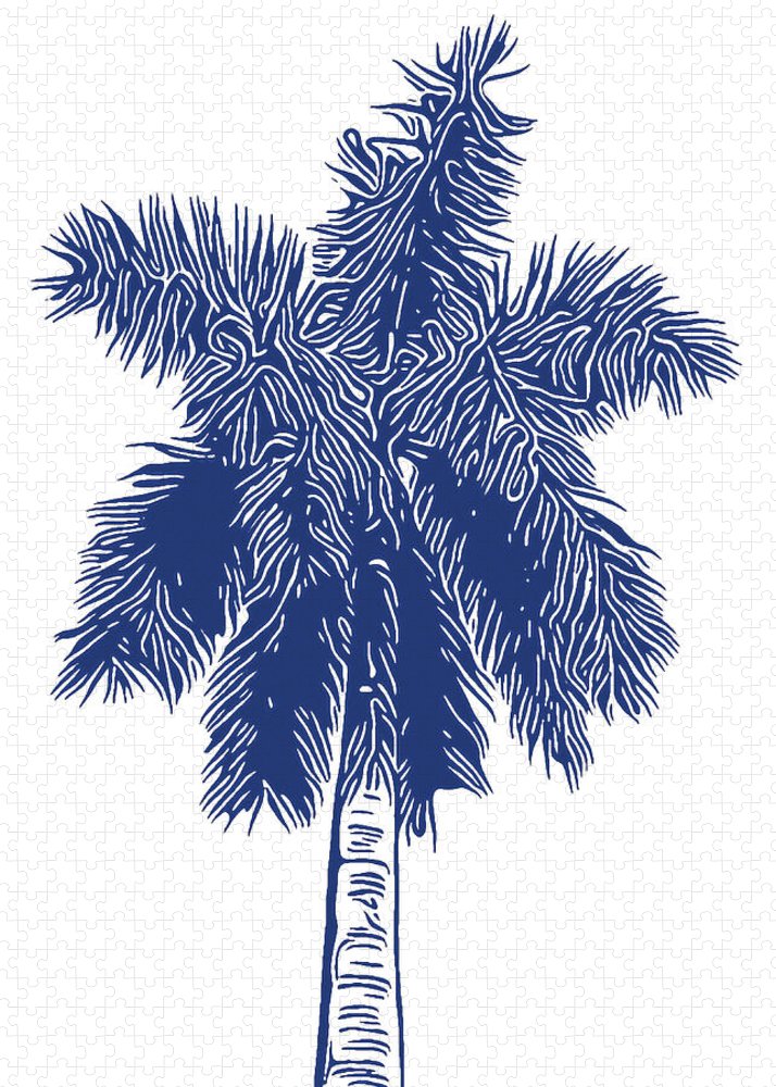 Florida Palm Tree Blue  - Puzzle