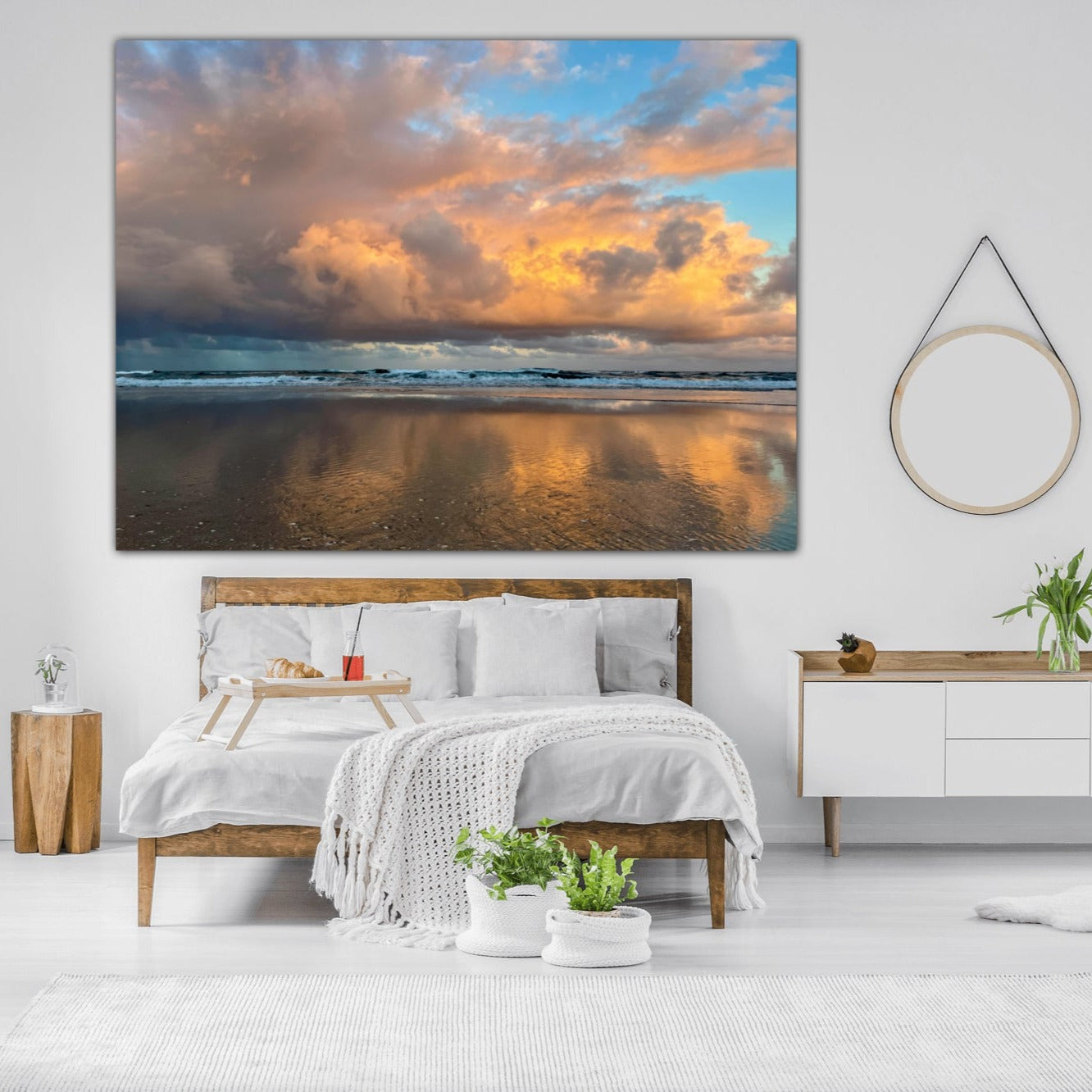 florida beach sunset canvas print for your bedroom by Jacqueline MB Designs